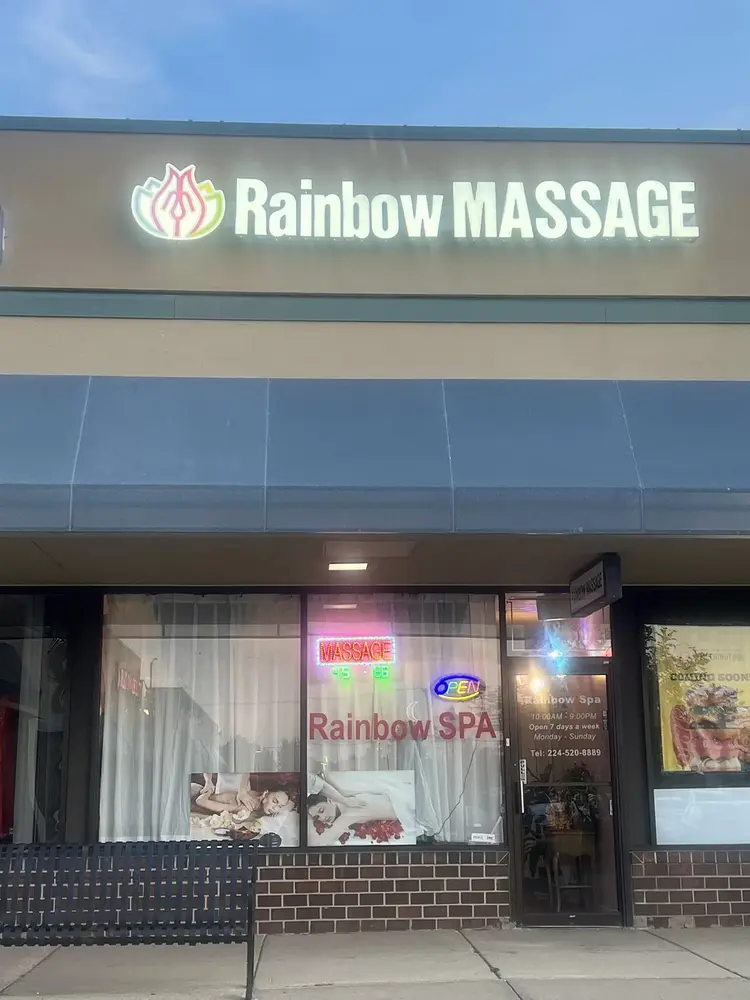 Rainbow Spa exterior entrance located in Schaumburg, IL