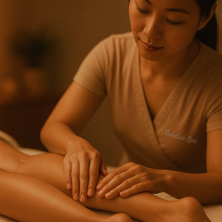 Gentle lymphatic drainage massage to support circulation and immunity